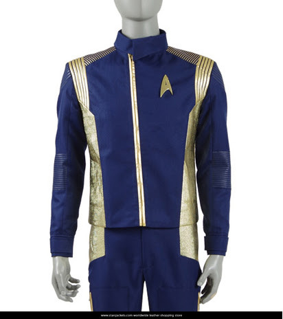Star Trek Discovery Blue Leather Jacket1