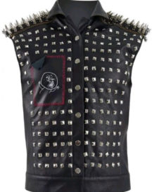Watch Dog Punk Gaming Black Leather Vest Watch Dog Punk Gaming Black Leather Vest