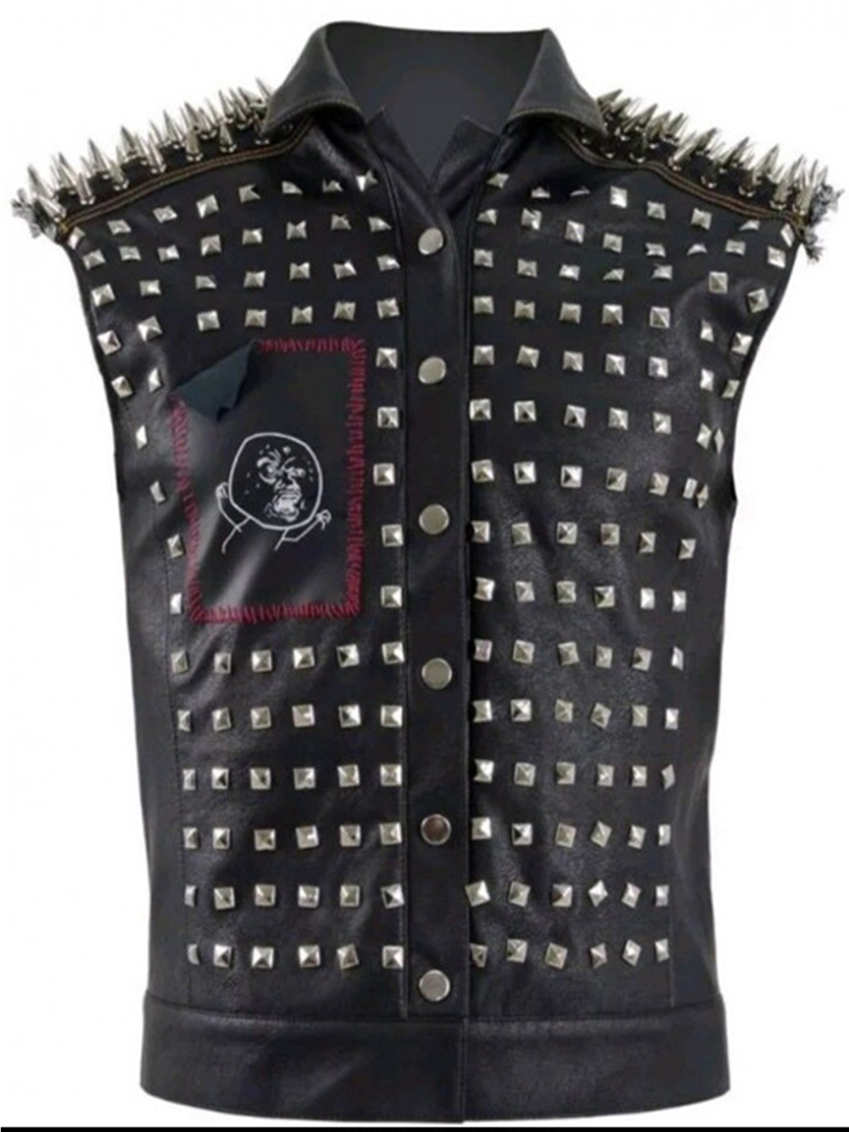 Watch Dog Punk Gaming Leather Vest