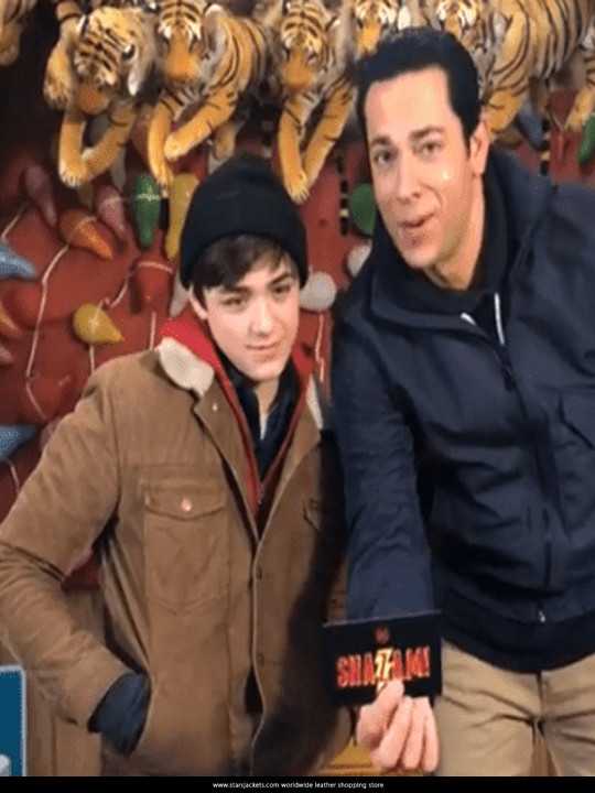 Asher Angel Shazam Brown Jacket