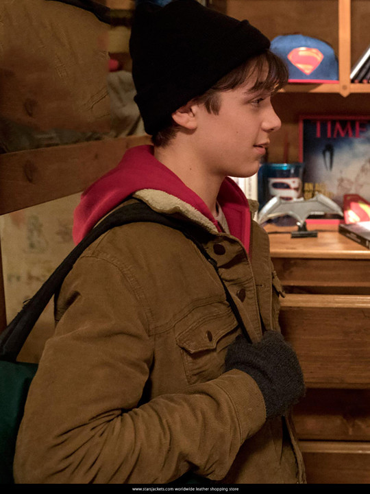 Asher Angel Shazam Brown Jacket