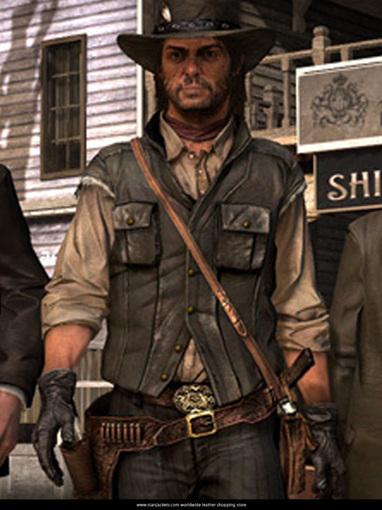John Marston Red Dead Redemption Denim Vest - Stars Jackets