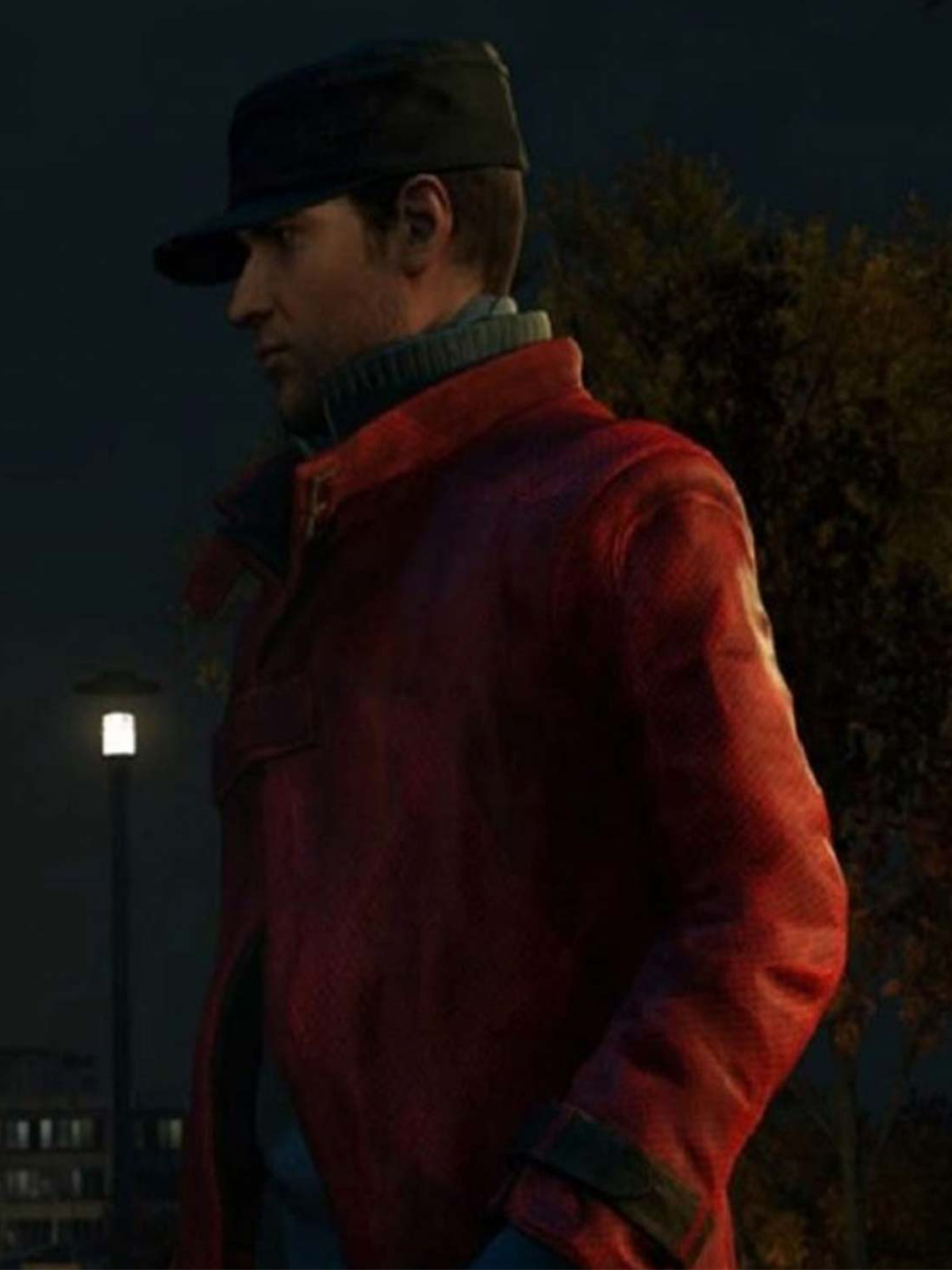 Aiden Pearce Watch Dogs Red Leather Coat