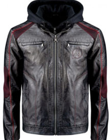 Avengers Premium Limited Edition Black Leather Custom Jacket