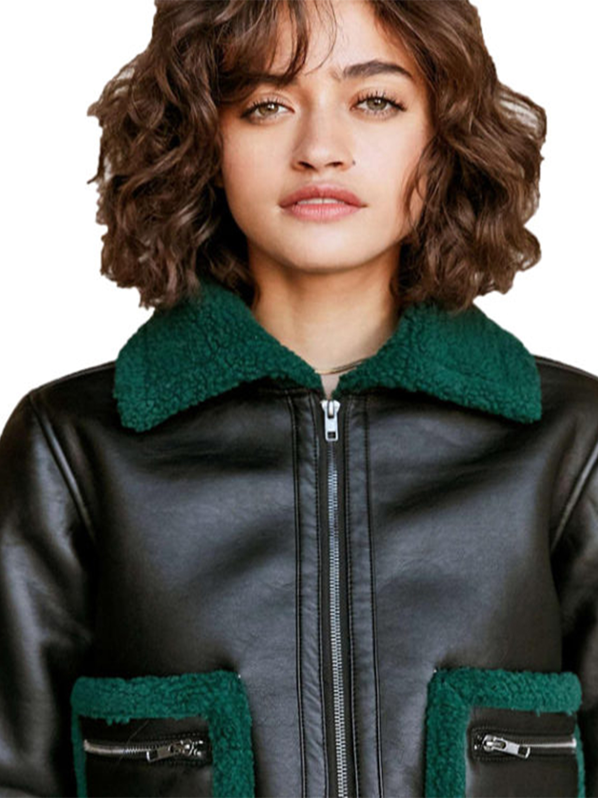 Silence + Noise Women’s Opia Vegan Sherpa Leather Jacket