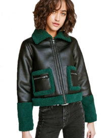 Silence + Noise Women’s Opia Vegan Sherpa Leather Jacket