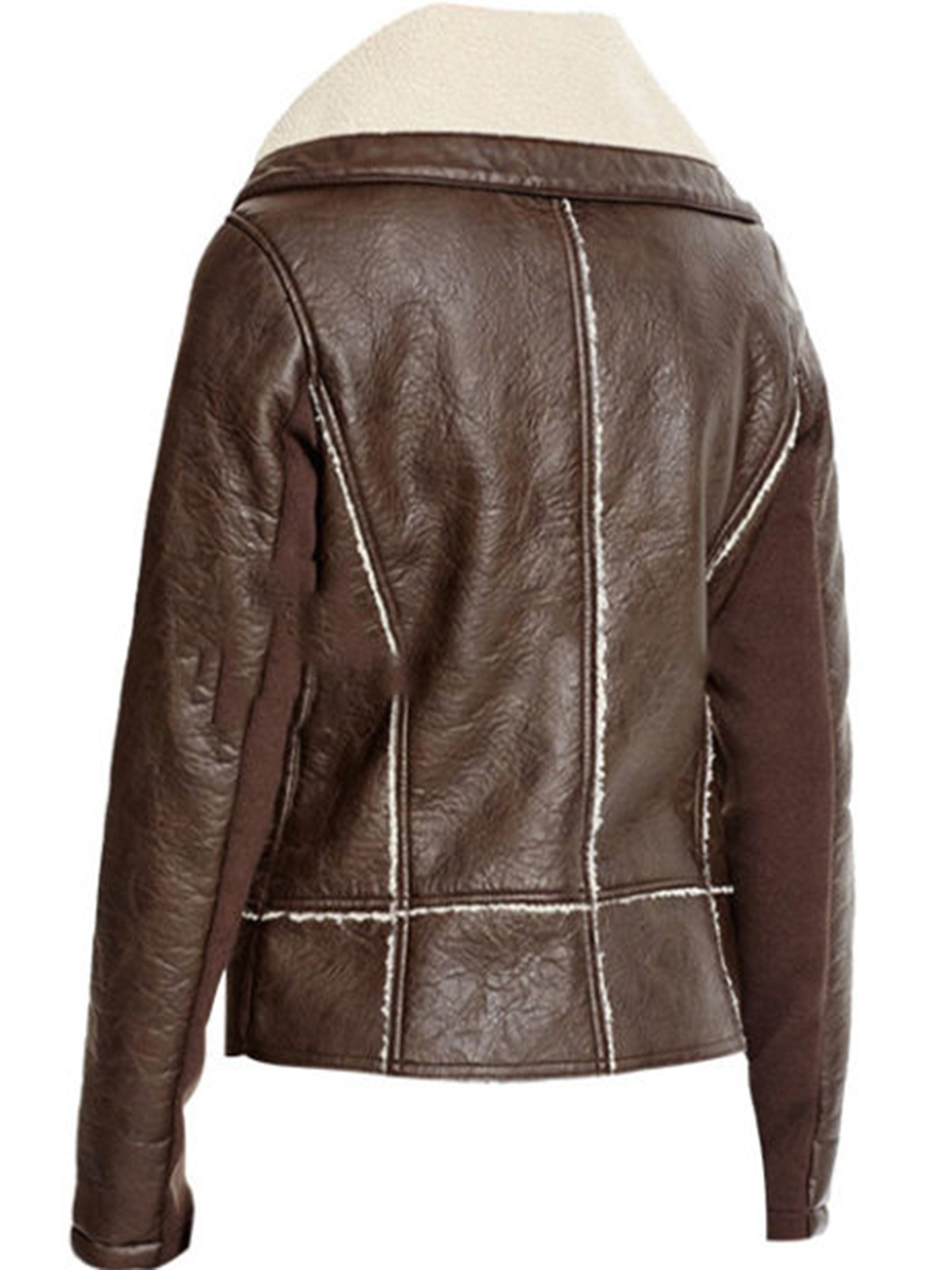 Vegan Leather Jacket With Collar