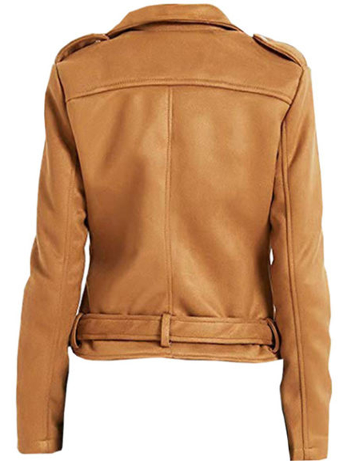 Women Brown Silver Leather Jacket