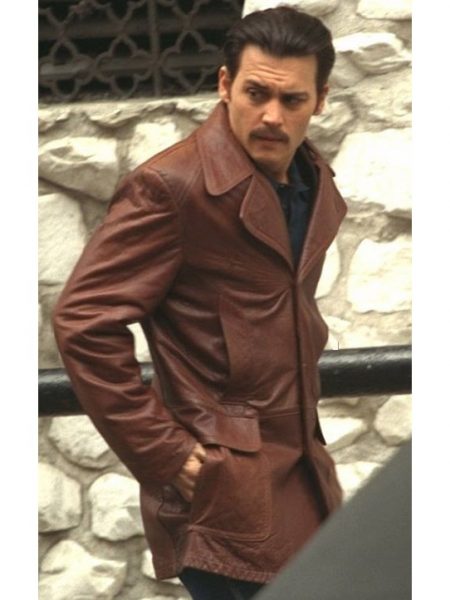 Johnny Depp as Donnie Brasco Classic Leather Coat - Stars Jackets