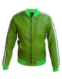 Pharrell Williams 2014 Green Leather Jacket