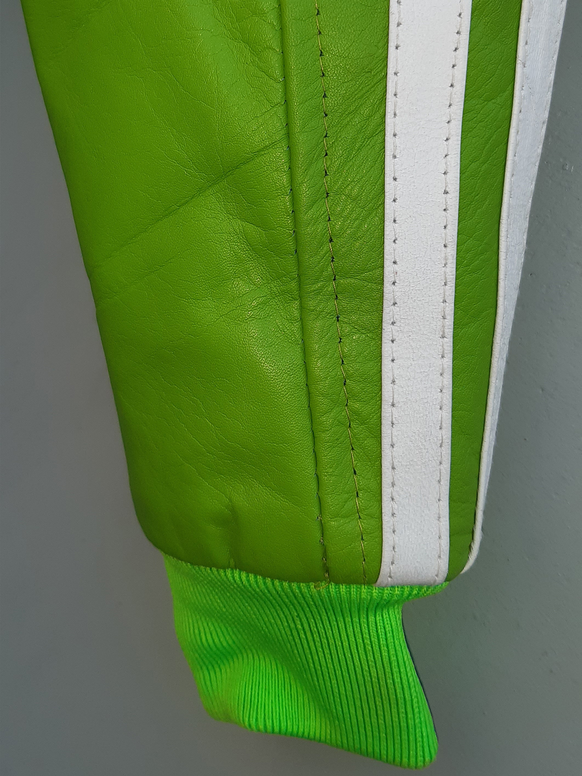 Pharrell Williams 2014 Green Leather Jacket