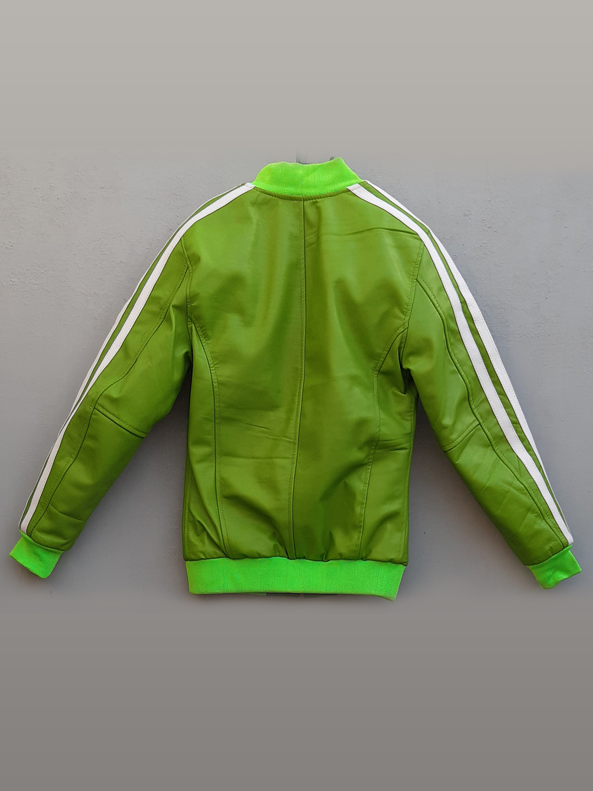 Pharrell Williams 2014 Green Leather Jacket