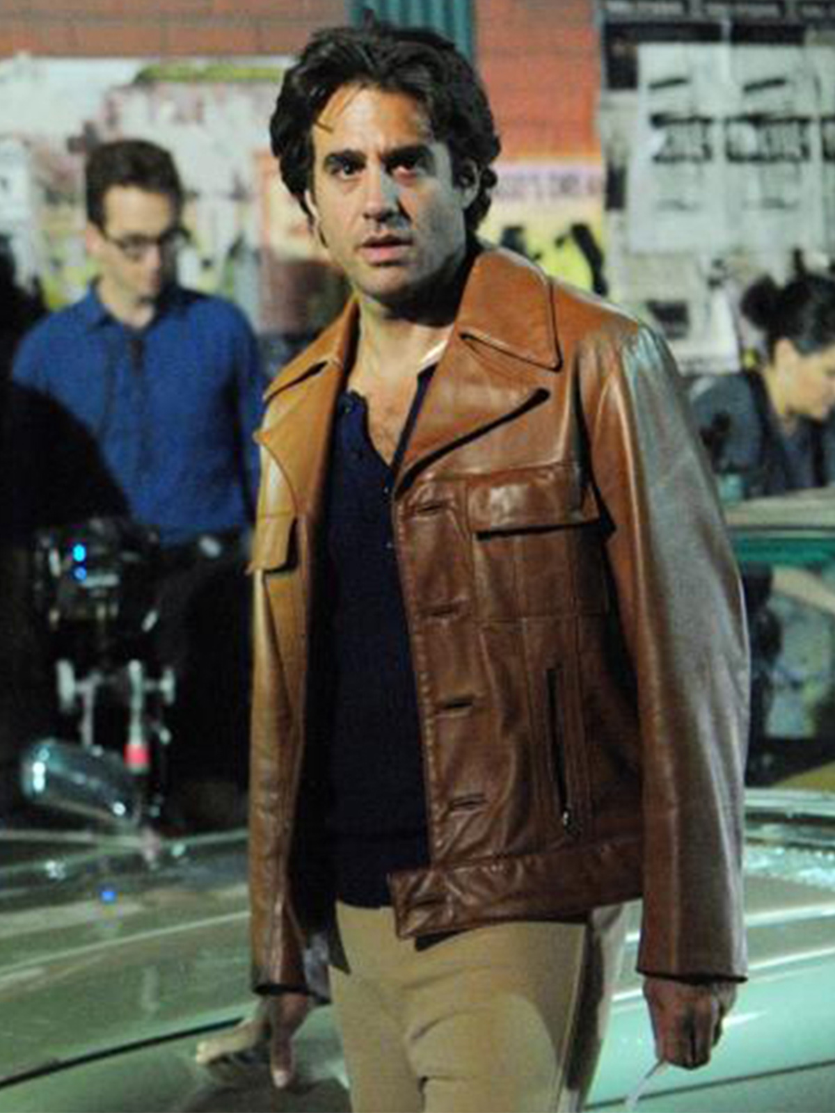 Bobby Cannavale Vinyl Drama Series Brown Jacket