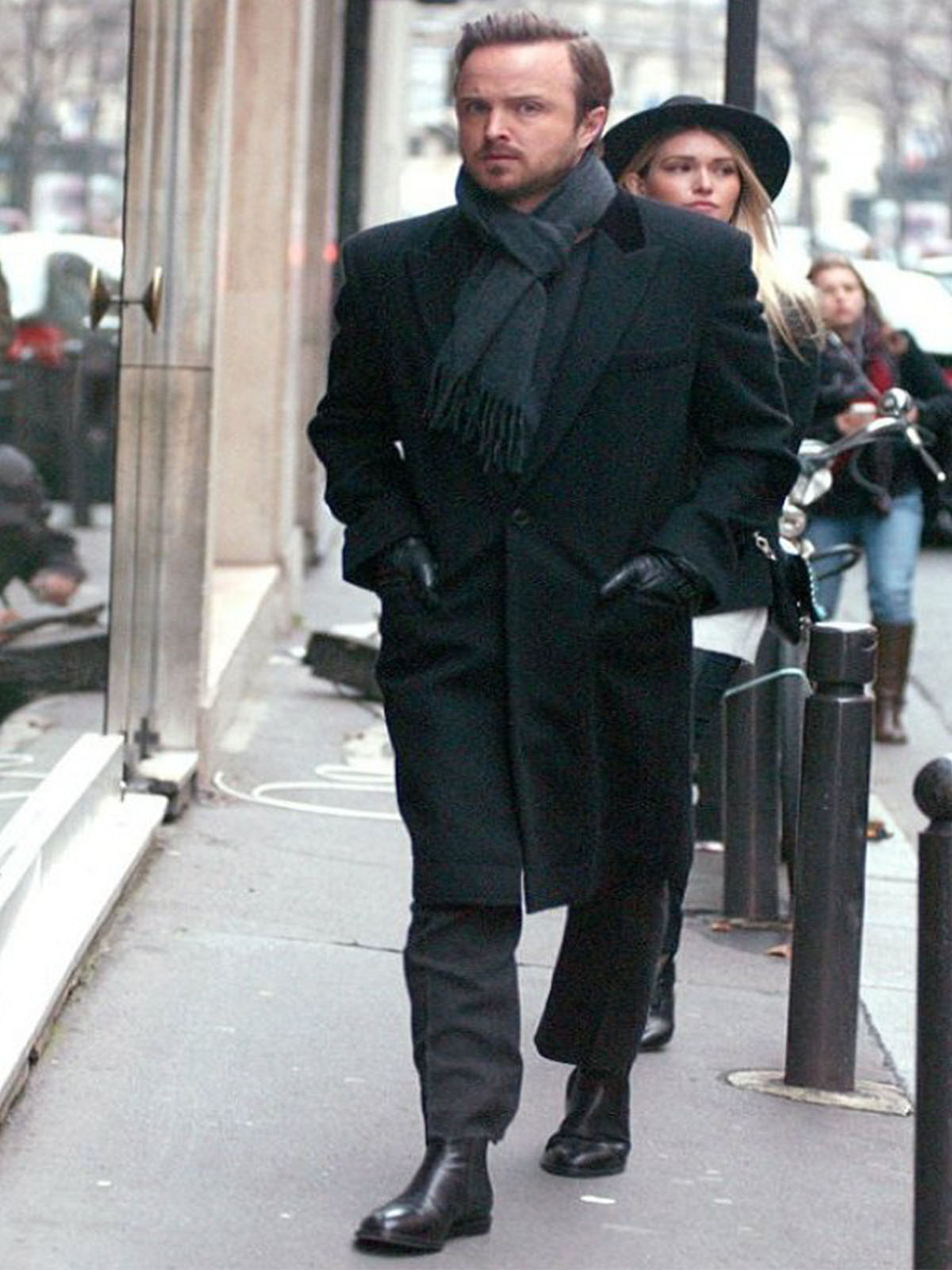 Aaron Paul Paris Stylish Wool Trench Coat