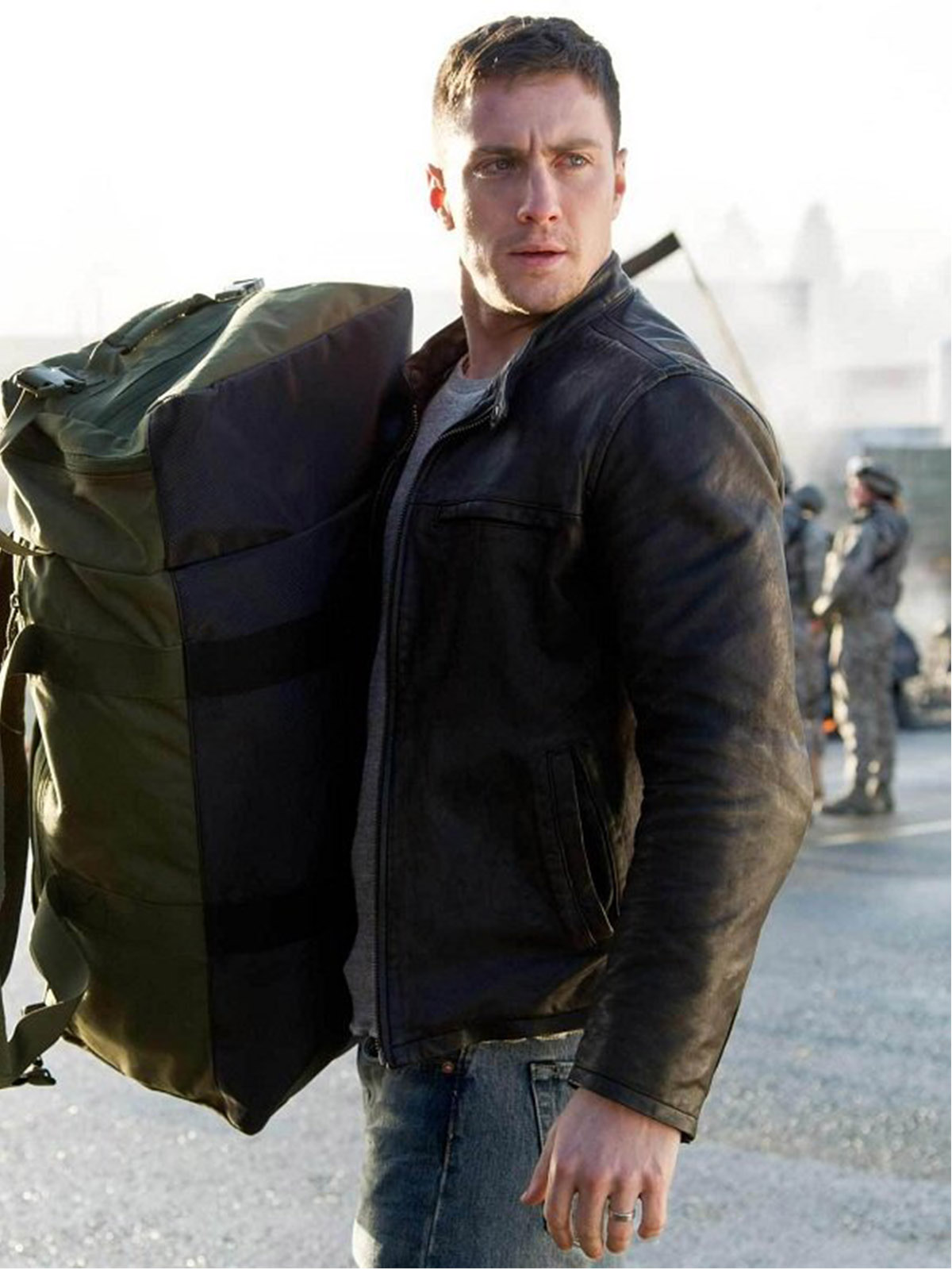 Aaron Taylor Johnson Movie Godzilla Black Jacket