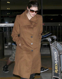 Alexandra Daddario Wool Coat Alexandra Daddario Wool Coat