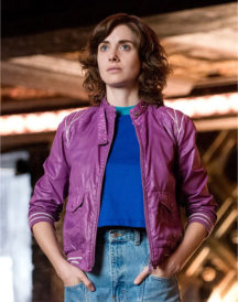 Alison Brie Glow Purple Jacket
