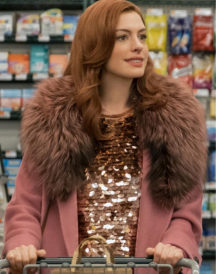 Anne Hathaway Modern Love Pink Coat