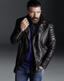 Antonio Banderas Padded Design Motorcycle Jacket
