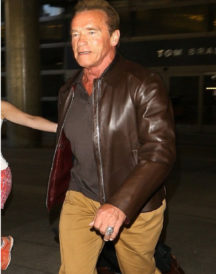 Arnold Schwarzenegger Brown Jacket