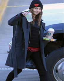 Arrow Willa Holland Long Wool Blue Coat Arrow Willa Holland Long Wool Blue Coat
