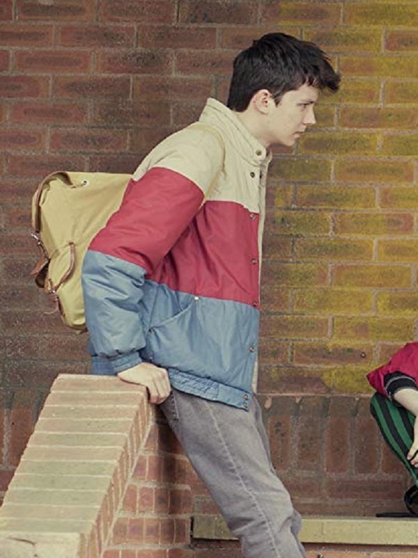 Asa Butterfield Sex Education Satin Bomber Jacket