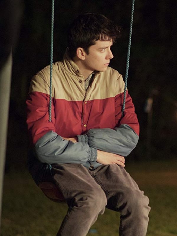 Asa Butterfield Sex Education Satin Bomber Jacket