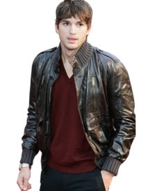 Ashton Kutcher Leather Jacket Ashton Kutcher Leather Jacket