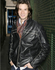 Ben Barnes Black Leather Jacket