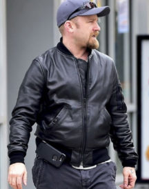 Ben Foster Black Bomber Jacket Ben Foster Black Bomber Jacket