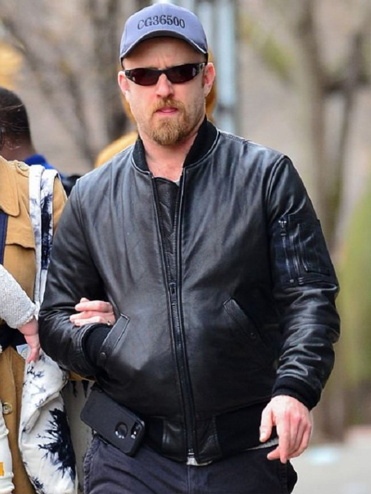 Ben Foster Bomber Leather Jacket