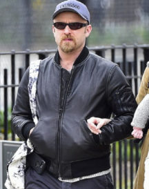 Ben Foster Bomber Leather Jacket