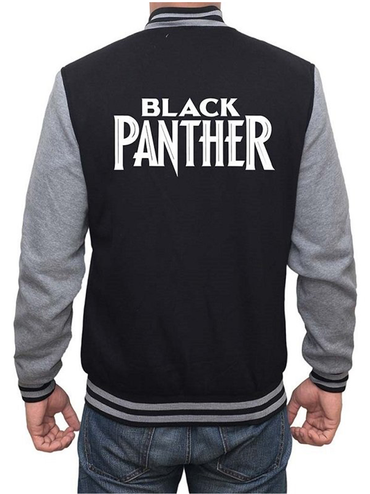 Black Panther Mask Logo Letterman Jacket