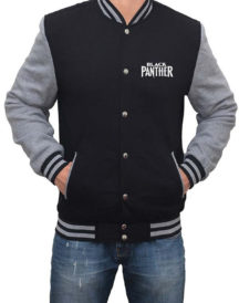 Black Panther Mask Logo Letterman Jacket