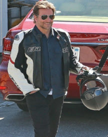 Bradley Cooper Moto Biker Leather Jacket