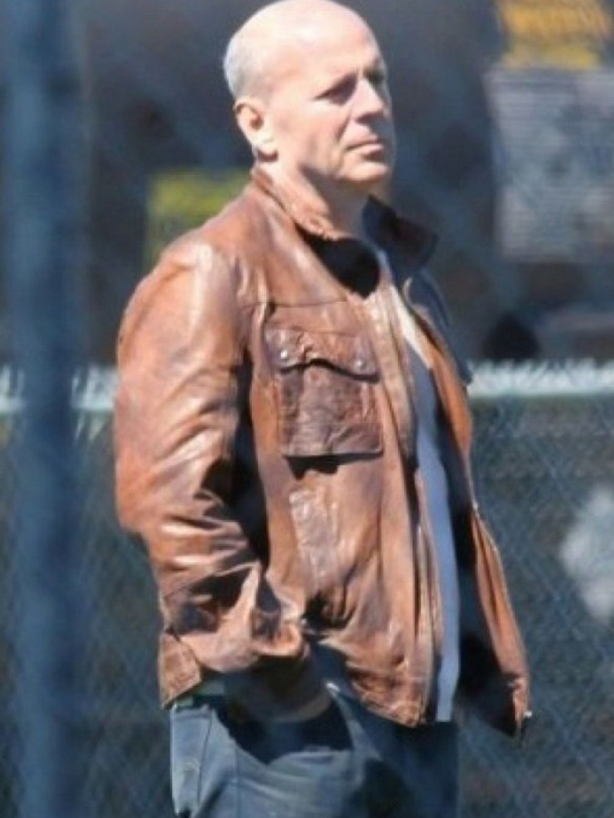 Bruce Willis Looper Leather Jacket
