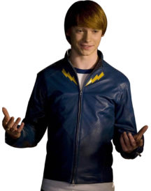 Calum Worthy Smallville Blue Leather Jacket