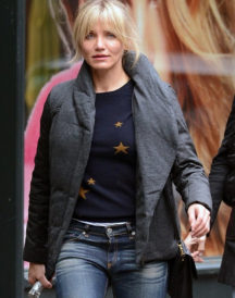 Cameron Diaz Stylish Wool Grey Vest Cameron Diaz Stylish Wool Grey Vest