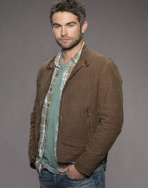 Chace Crawford Blood & Oil Leather Jacket
