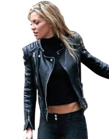 Clancy Black Biker Black Leather Jacket