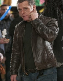 Jason Beghe Chicago PD Brown Leather Jacket