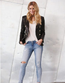 Stylish Jennifer Hawkins Leather Jacket