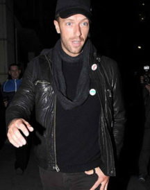 Chris Martin Coldplay Leather Hoodie Jacket