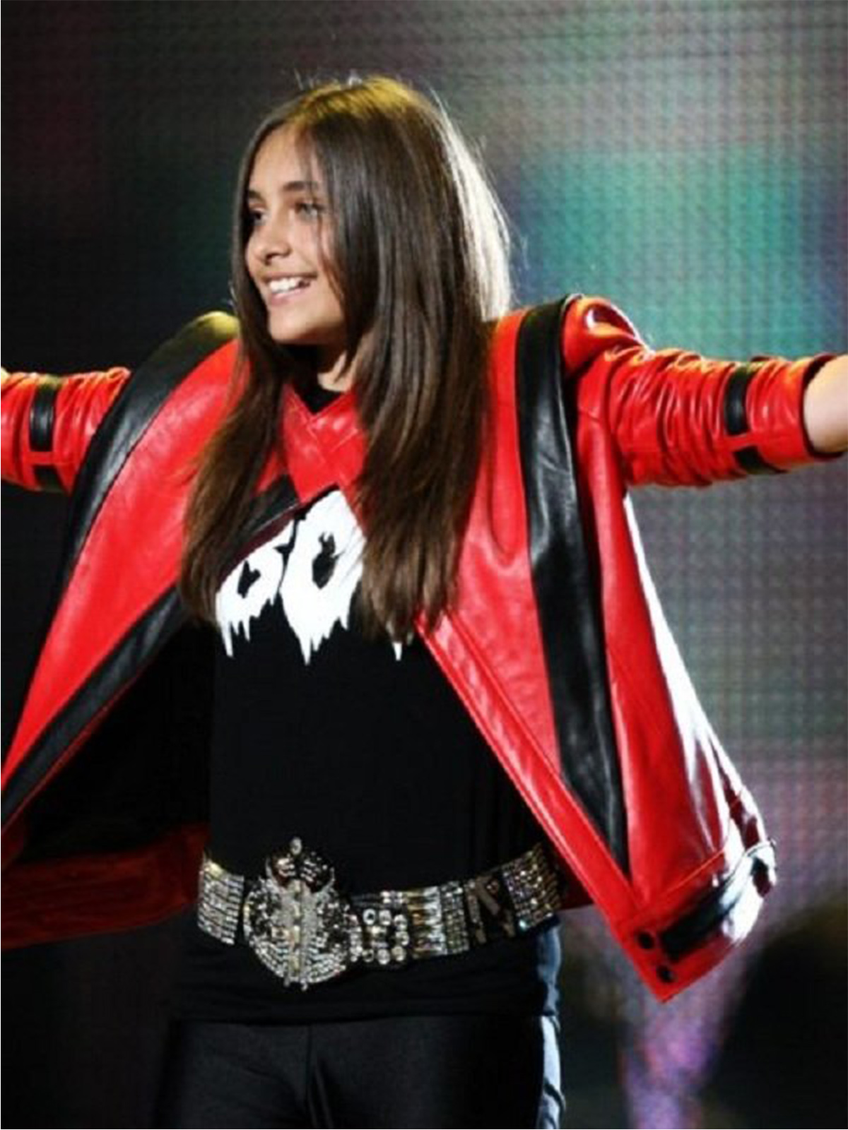 Christina Aguilera Stylish Red Jacket