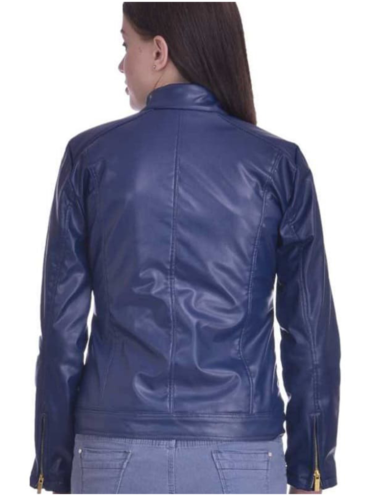 Christy World Solid Women’s Stylish Leather Jacket