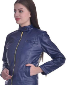 Christy World Solid Women’s Stylish Leather Jacket