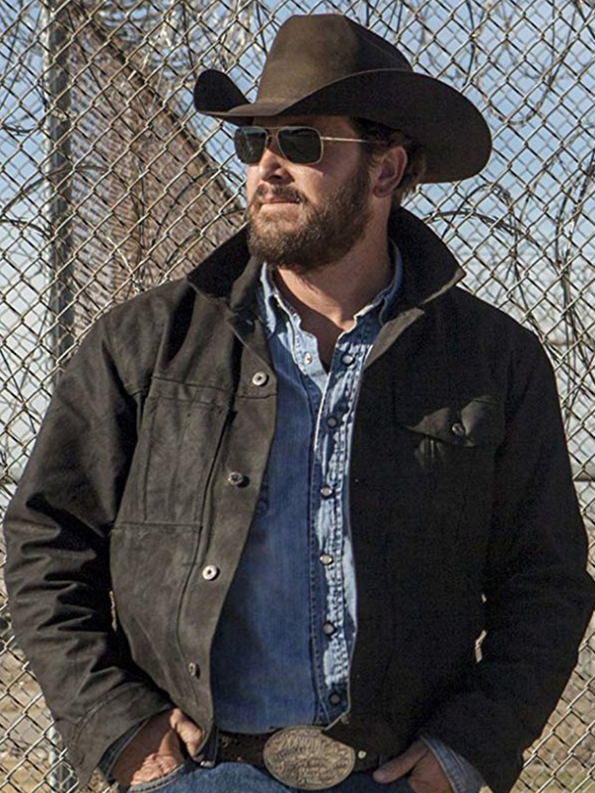 Cole Hauser Yellowstone Rip Black Jacket