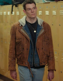 Connor Swindells Education Leather Jacket