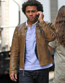 Corbin Bleu Brown Leather Jacket