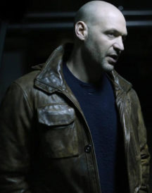 Corey Stoll Strain Brown Leather Jacket